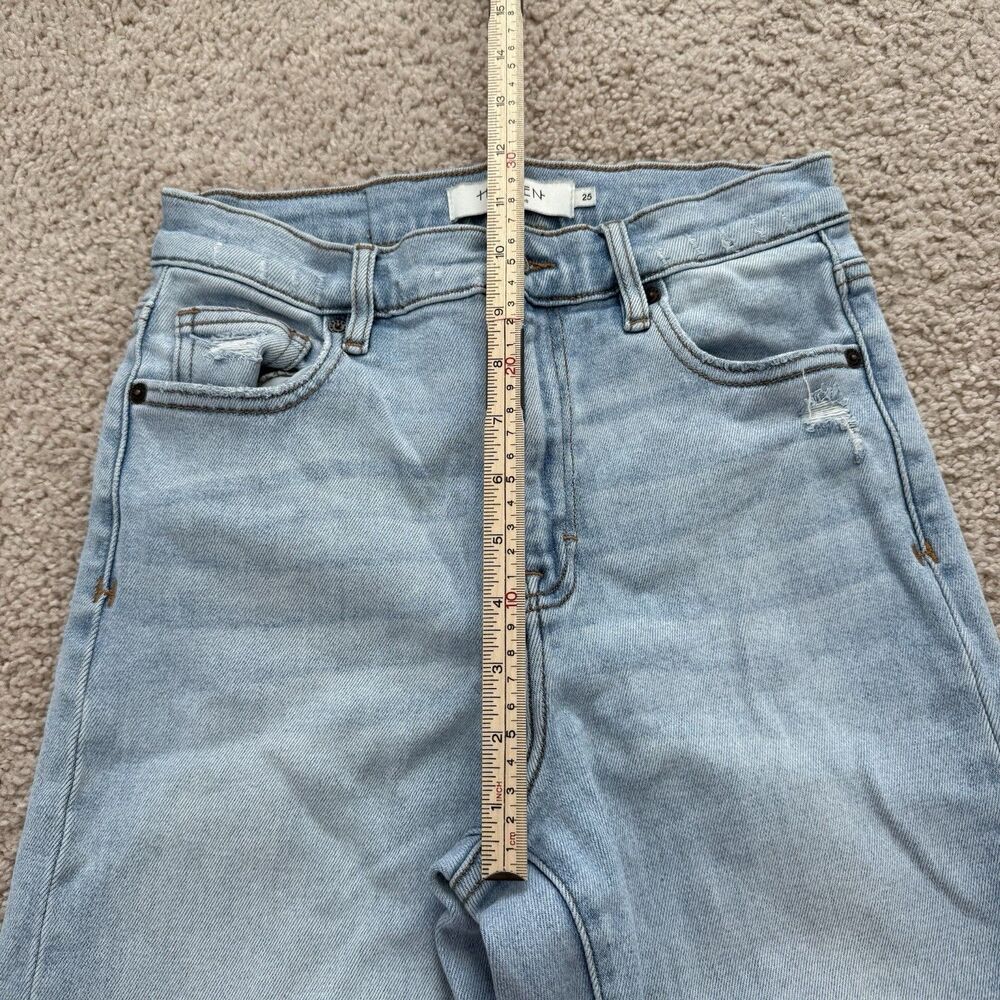 Hidden Los Angeles Wide Leg High Rise Light Wash Jeans Relaxed Stretch Sz 25 - Picture 3 of 9